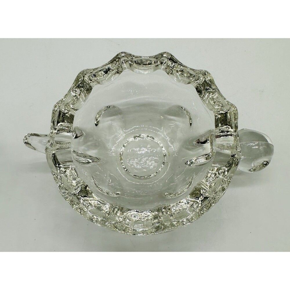 Anchor Hocking Turtle Covered Trinket Box Clear Glass Dish Jewelry Vintage USA - Picture 10 of 16